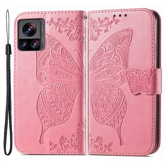 Voor Motorola Moto X30 Pro 5G / Edge 30 Ultra 5G Telefoon Case Magnetische Sluiting Bedrukt Vlinder Patroon PU lederen Stand Wallet Flip Cover