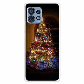 Voor Motorola Edge 40 Pro 5G hoesje met kerstpatroon, esthetische TPU telefoonhoes.