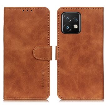 KHAZNEH Voor Motorola Moto Edge 40 Pro 5G / Moto X40 5G Anti-val Telefoonportemonneehoesje met Opvouwbare Stand Retro Textuur PU Leder + Innerlijke TPU Beschermende Telefoonhoes