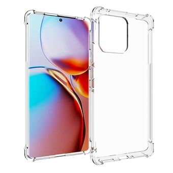 Voor Motorola Moto X40 5G / Edge 40 Pro 5G transparante anti-slip telefoonhoes met versterkte hoeken, TPU schokbestendige beschermcover.