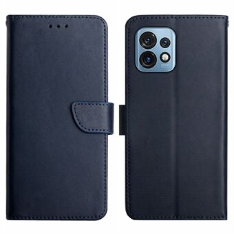 HT02 voor Motorola Edge+ (2023) / Edge 40 Pro 5G / Moto X40 5G echt lederen telefoonhoesje met Nappa-textuur, portemonnee en standaardhoesje.