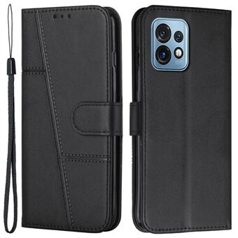 Voor Motorola Edge+ (2023) / Edge 40 Pro 5G / Moto X40 5G PU Leren Portemonnee Beschermhoes Flip Stand Telefoonhoes.