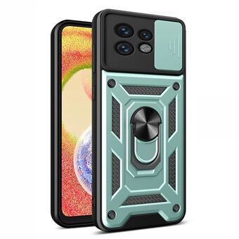 Voor Motorola Edge 40 Pro 5G / Moto X40 5G Achterlens Beschermhoesje PC+TPU met Kickstand