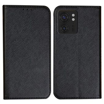 Voor Motorola Edge 40 5G Portemonnee PU Lederen Hoes Kruisstructuur Staande Beschermende Telefoonhoes