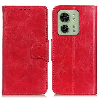 Voor Motorola Edge 40 5G Crazy Horse Texture Wallet Case Stand Shockproof Split Leather Phone Cover
