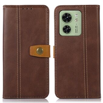 Voor Motorola Edge 40 5G Calf Texture Wallet Phone Case Flip Stand Cover PU Leather Shell