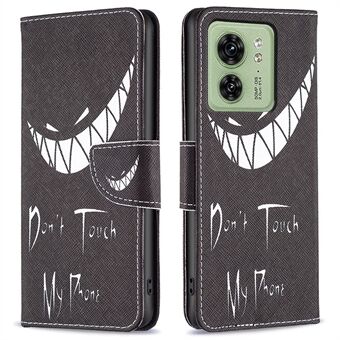 Voor Motorola Edge 40 5G PU lederen patroon afdrukken Cover Flip Wallet Stand Phone Case