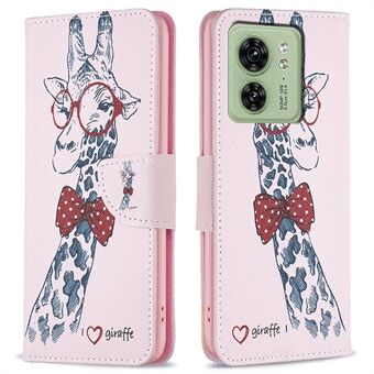 Voor Motorola Edge 40 5G PU lederen patroon afdrukken Cover Flip Wallet Stand Phone Case