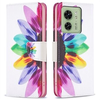 Voor Motorola Edge 40 5G PU lederen patroon afdrukken Cover Flip Wallet Stand Phone Case