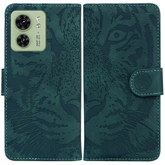 Voor Motorola Edge 40 5G Stand PU lederen telefoonhoes bedrukt Tiger Phone Wallet Case