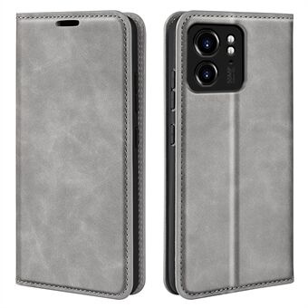 Magnetische Auto-absorberende Flip Case voor Motorola Edge 40 5G PU lederen Skin-touch Wallet Stand Phone Cover