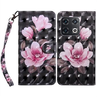 Voor OnePlus 10 Pro 5G 3D portemonnee telefoonhoes Creative patroon afdrukken PU lederen hoes Stand zacht TPU boekomslag met riem