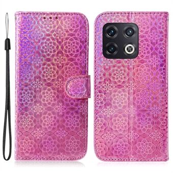 PU-lederen hoesje met oogverblindend bloemenpatroon voor OnePlus 10 Pro 5G, magnetische sluiting Stand portemonnee hoes