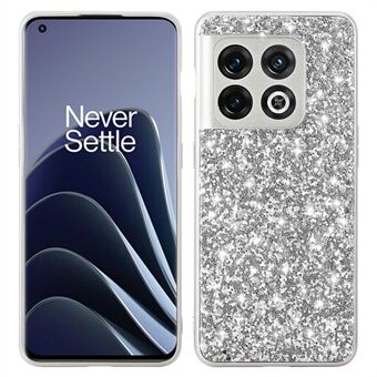 Glittertelefoonhoesje voor OnePlus 10 Pro 5G, Ani-drop galvaniserend TPU-frame harde pc-achterkant