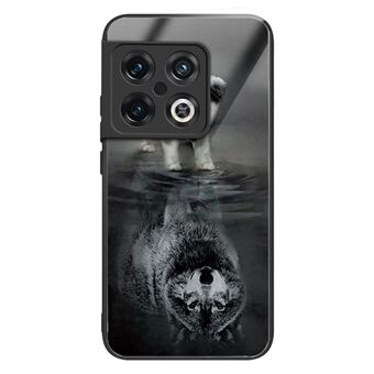 Voor OnePlus 10 Pro 5G Gehard glas + TPU-patroon bedrukt hoesje Slijtvaste, valbestendige achterkant