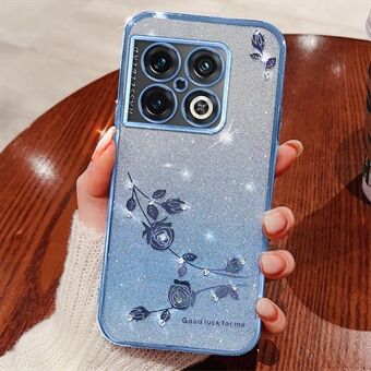 KADEM voor OnePlus 10 Pro 5G hoesje Glitter TPU telefoonhoesje met strass decoratie.