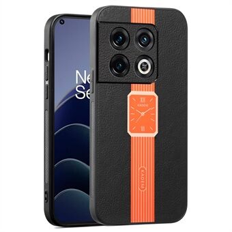 KADEM Voor OnePlus 10 Pro 5G Hoesje - Leren gecoate TPU+Acryl schokbestendige telefoonhoes