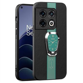 KADEM Voor OnePlus 10 Pro 5G Hoesje Schokbestendige TPU+Acryl Telefoonhoesje met Lederen Coating