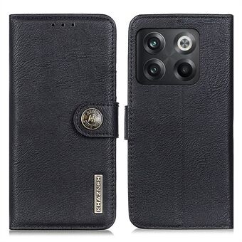 KHAZNEH voor OnePlus ACE Pro 5G / 10T 5G Flip Stand Telefoonhoes Koeienhuid Getextureerd PU-leer Schokbestendig Hoesje met Portemonnee