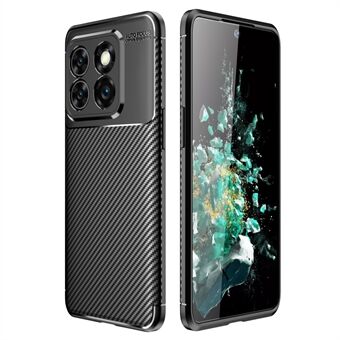 Voor OnePlus 10T 5G/ ACE Pro 5G Anti- Scratch Koolstofvezel Textuur Telefoonhoesje Zachte Huid TPU Schokbestendige Beschermhoes