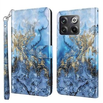 Voor OnePlus 10T 5G / ACE Pro 5G 3D-patroonprint Portemonnee Telefoonhoesje PU-leer Magnetische sluiting Stand Design Folio Cover met riem