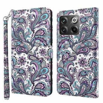 Voor OnePlus 10T 5G / ACE Pro 5G 3D-patroonprint Portemonnee Telefoonhoesje PU-leer Magnetische sluiting Stand Design Folio Cover met riem