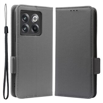 Litchi Texture Telefoonhoesje voor OnePlus 10T 5G / ACE Pro 5G, Stand Portemonnee PU Lederen Magnetische Sluiting Folio Flip Beschermhoes