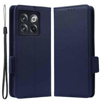 Litchi Texture Telefoonhoesje voor OnePlus 10T 5G / ACE Pro 5G, Stand Portemonnee PU Lederen Magnetische Sluiting Folio Flip Beschermhoes