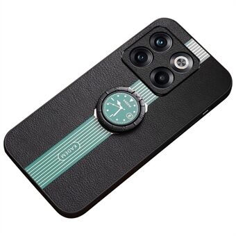 KADEM voor OnePlus Ace Pro 5G / 10T 5G hoesje met ringsteun en lederen coating en elektroplating telefoonhoesje