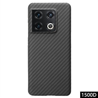 Voor de OnePlus Ace Pro 5G / 10T 5G Aramid Fiber telefoonhoes 1500D met grof textuur en uitsparing voor de grote lens - Zwart.