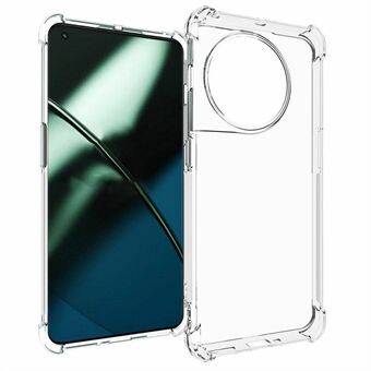 Voor OnePlus 11 5G Antislip transparant telefoonhoesje Versterkte hoeken TPU Schokbestendige beschermhoes