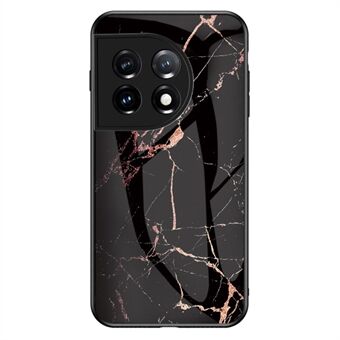 Gehard glas + pc + TPU telefoonhoesje voor OnePlus 11 5G, valbestendige smartphonehoes met marmerpatroon