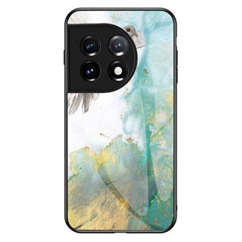 Gehard glas + pc + TPU telefoonhoesje voor OnePlus 11 5G, valbestendige smartphonehoes met marmerpatroon
