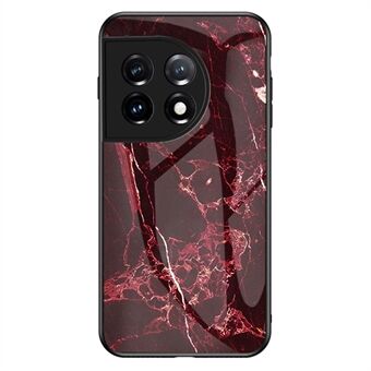 Gehard glas + pc + TPU telefoonhoesje voor OnePlus 11 5G, valbestendige smartphonehoes met marmerpatroon