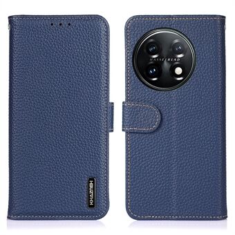 KHAZNEH Voor OnePlus 11 5G Lederen Flip Telefoon Portemonnee Cover Litchi Textuur Stand Anti-drop Telefoon Case