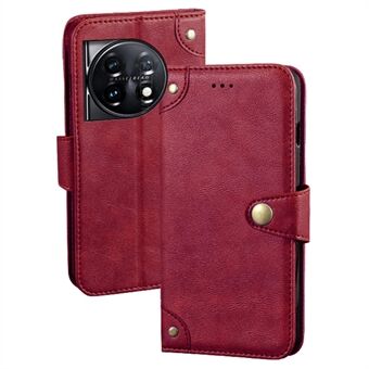 IDEWEI Voor OnePlus 11 5G Telefoon Flip Case Fijne Textuur TPU + PU Lederen Portemonnee Telefoon Stand Cover