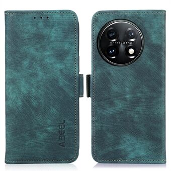 ABEEL Voor OnePlus 11 5G Anti- Scratch PU lederen hoes Stand Retro telefoon portemonnee hoes