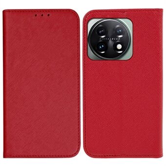 Voor OnePlus 11 5G Telefoonhoesje met ondersteuningsstandaard, magnetische sluiting, PU-leer, schokbestendige cover.