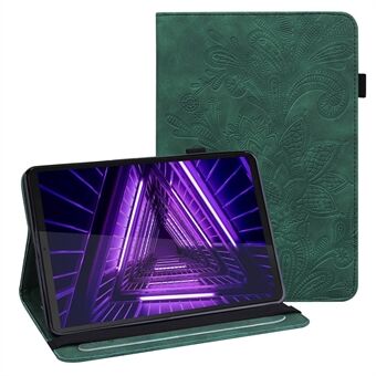 Voor Lenovo Tab M10 Plus (3e generatie) / Xiaoxin Pad 2022 10.6 inch Bloemenafdruk PU Lederen Binnenkant TPU Tablet Hoesje met Stand en Portemonnee, met Auto Wake / Sleep functie.