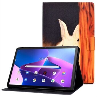 Patroonafdrukkende hoes voor Lenovo Tab M10 Plus (3e generatie) / Xiaoxin Pad 2022 10.6 inch, Anti-slijtage Anti-schok Standaard Kaartsleuven Leren Beschermhoes