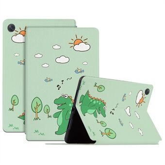 Voor Lenovo Tab M10 Plus (3rd Gen) / Xiaoxin Pad 2022 10.6 inch Tablet Hoesje met Cartoon Patroon Printen van PU Leer en Verstelbare Stand met Automatisch Ontwaken / Slapen.