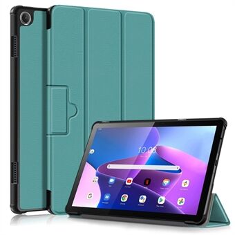 Voor Lenovo Tab M10 (Gen 3) 10,1-inch 328F Trifold Stand Tablet Hoesje van Microfiber Leer, Automatisch aan/uit, Magneetsluiting, Anti-kras Beschermhoes.