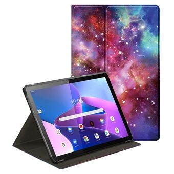 Voor Lenovo Tab M10 (Gen 3) 10.1 inch 328F 360-graden draaibare standaardfunctie patroonprint PU lederen tablethoes met automatisch aan/uit