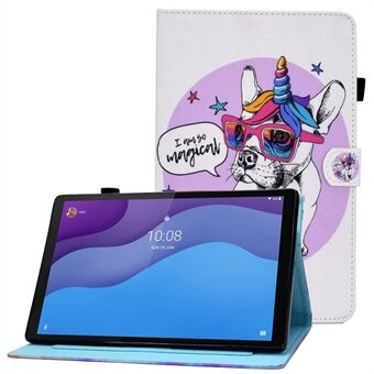 Voor de Lenovo Tab M10 (Gen 3) TB-328FU / TB-328XU A2 Patroon bedrukt PU Leren Hoesje Verstelbare Stand Beschermende Slimme Cover met kaartsleuven en penhouder.