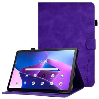 Patroon Gedrukte Schokbestendige Hoes voor Lenovo Tab M10 (Gen 3) TB-328FU / TB-328XU Anti-Val Lederen Tablet Hoesje met Vaste Kleur Beschermende Flip Cover met Kaartsleuven Ondersteunt Automatisch In- en Uitschakelen