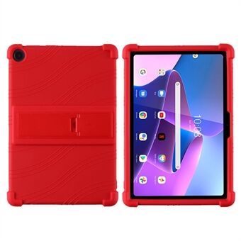 Voor Lenovo Tab M10 (Gen 3) / TB-328XU Anti-val Tablet Hoes Anti-kras Siliconen Tablet Cover met Kickstand