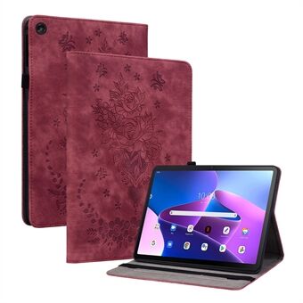 Voor Lenovo Tab M10 (Gen 3) Schokbestendige PU Leren Hoes Met Gedrukt Ontwerp, Standaard Tablet Cover Met Pennenhouder