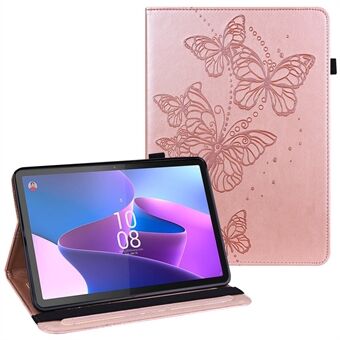 Voor Lenovo Tab P11 Gen 2 Vlinder Gedrukt PU Lederen Tablet Stand Hoesje met Valbescherming en Kaartsleuven