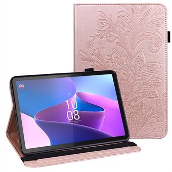 Voor Lenovo Tab P11 Gen 2 Flower Imprinting Drop-proof Tablet Cover PU Leren Portemonnee Hoes met Stand