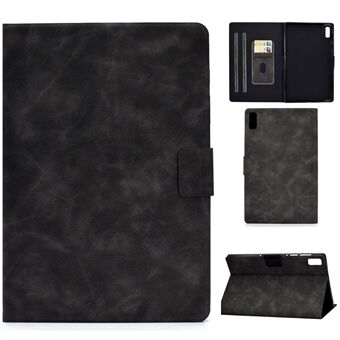 Voor Lenovo Tab P11 Gen 2 TB-350 PU Lederen Magnetische Flip Case A7 Koeienhuid-textuur Stand Tablet Hoesje met Kaarthouder